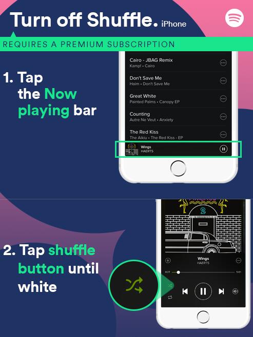 Befolgen Sie die Anleitung zum Deaktivieren von Shuffle auf Spotify