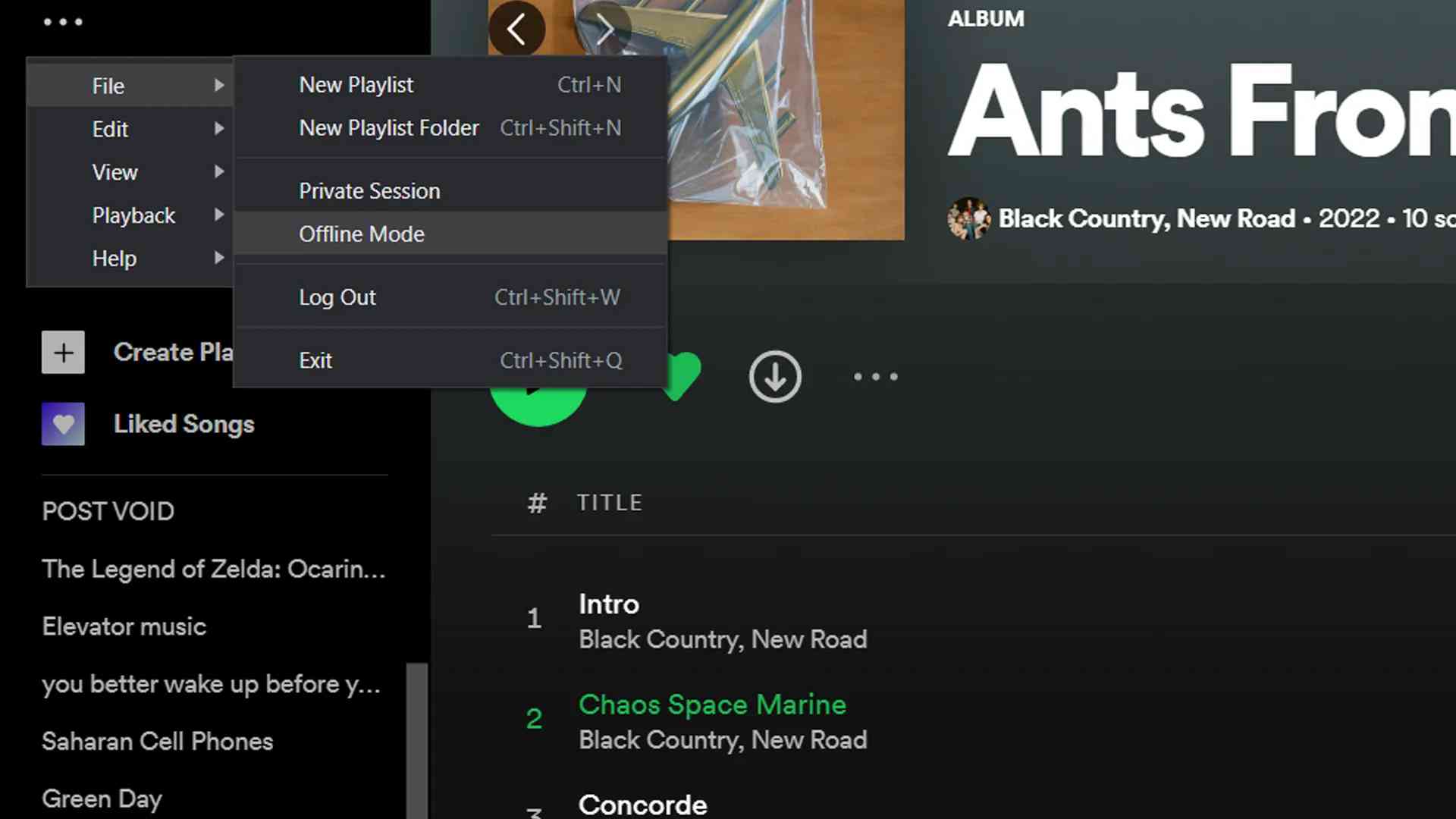 Turn On Offline Mode On Spotify