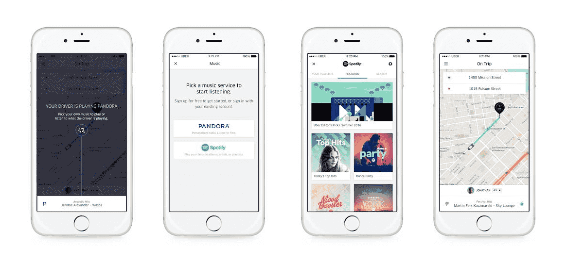 Verbinden Sie Uber mit Spotify Music