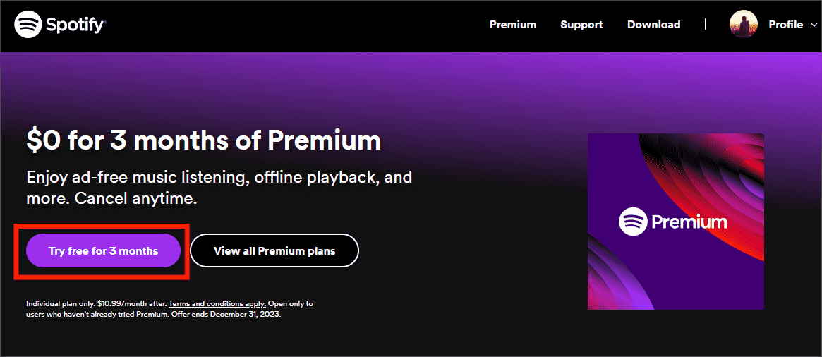 Spotify Free Trial Pomo