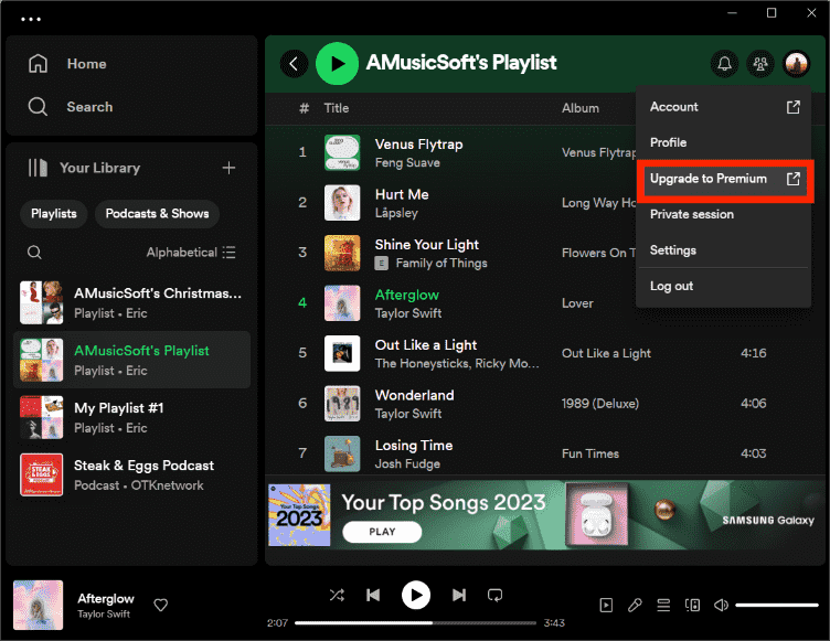 Upgrade gratis naar Spotify Premium