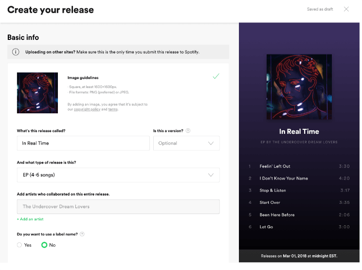 Spotify For Artists App