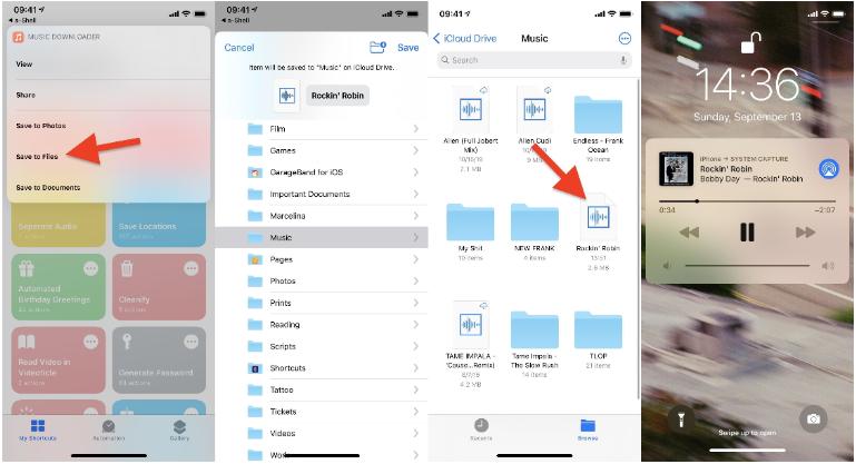 Save The Song To The Files App