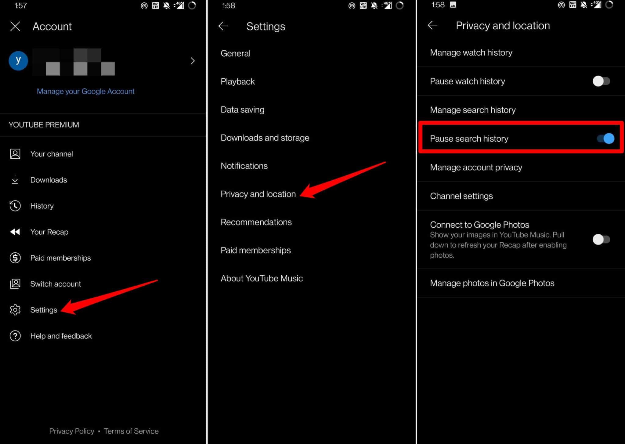 Pause Your YouTube Music History