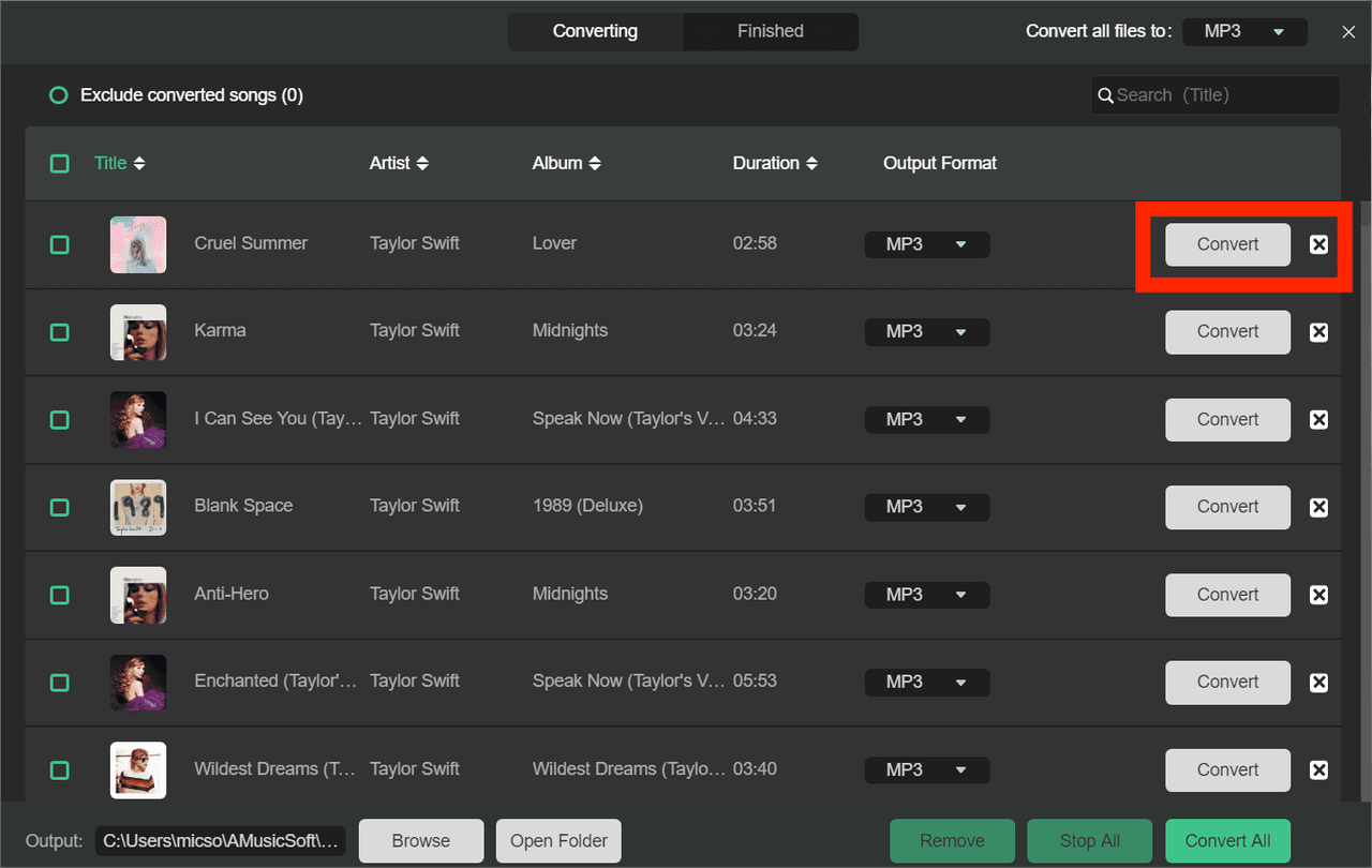 Paso 3. Comience a convertir canciones de Spotify a MP3