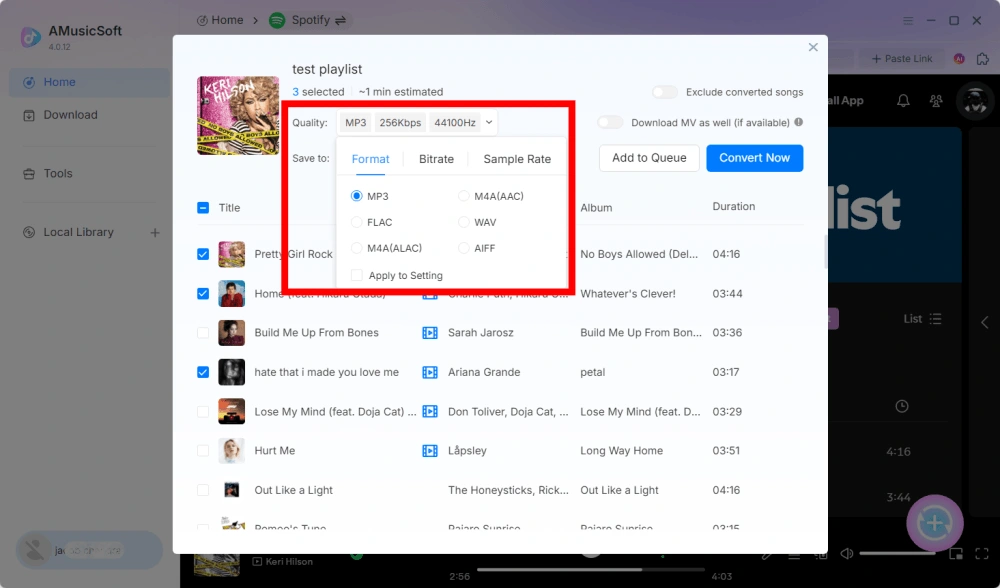 Select the Output Format and Customize Output Settings