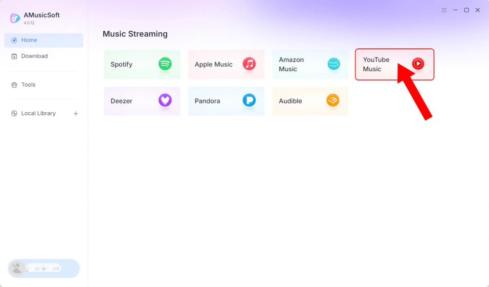 Seleziona YouTube Music